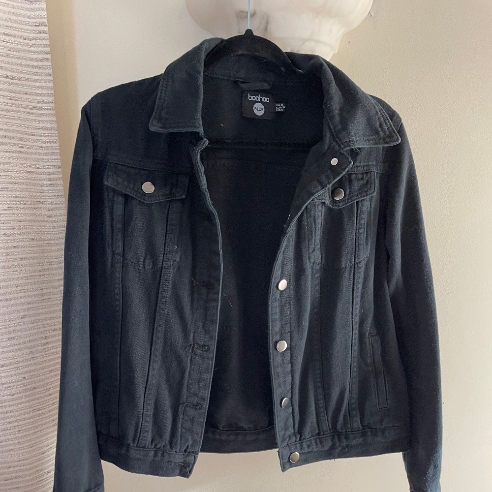 Black denim jacket